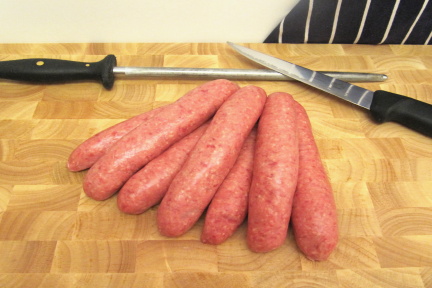 Beef, Red Wine & Onion Sausages
